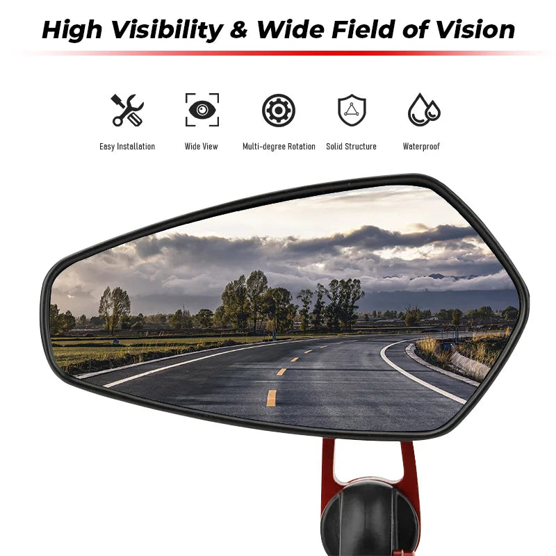 Universal Motorcycle Bar End Side Rearview Mirror Motorbike Bike Handlebar Rear View Mirrors Aluminum 7/8" 22Mm Moto Accessories
