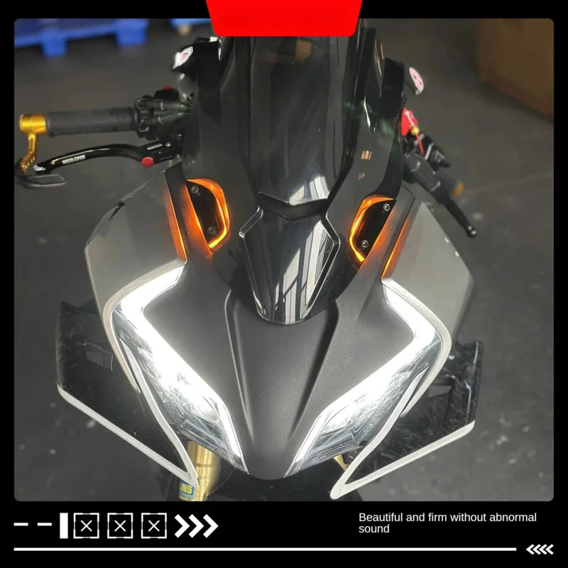 For Cfmoto 450Sr/450Srs 2022 2023 2024 2025 Led Rearview Mirror Cover Cap Light, Waterproof Motorcycle Accessories