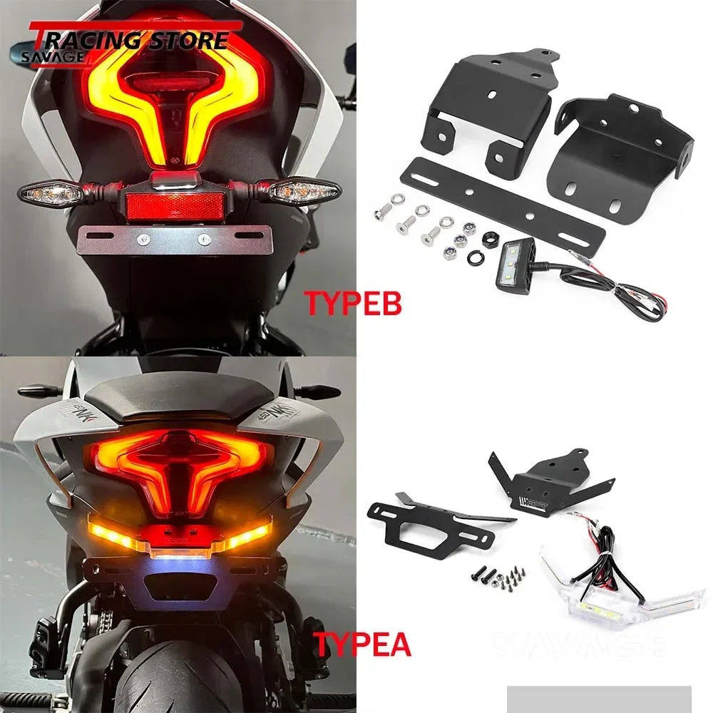 2025 for CFMOTO 450NK 450SR 450SS 450SRS 250SRS 300SR 300SS Tail Tidy Fender Eliminator License Plate Holder with Signal Light