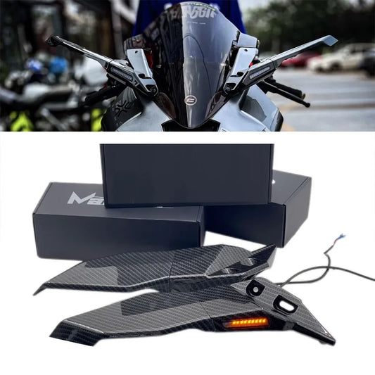 NEW for CF 450 SR 450SR Motorcycle Wind Wing Side Rearview Mirror with Turn Signal Lamp Motorcycle Mirror Accesorios