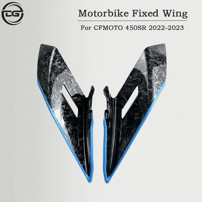 Motorcycle Parts Front Side Downforce Naked Spoilers Fixed Winglet Fairing Wings for CFMOTO 450SR 450 SR 2022-2023