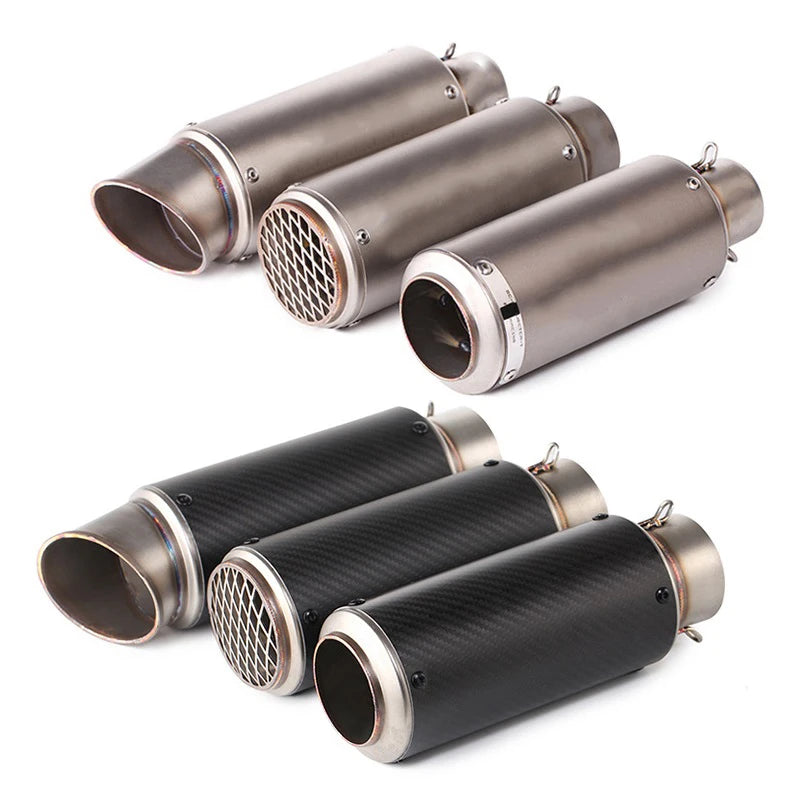 51/60Mm Universal Motorcycle Exhaust Inox Muffler Carbon Fiber Exhaust with DB Killer for Z900 R3 R25 MT07 MT09 R1 Z400 Z650