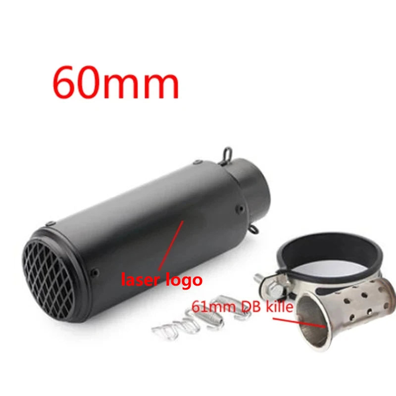 51/60Mm Universal Motorcycle Exhaust Inox Muffler Carbon Fiber Exhaust with DB Killer for Z900 R3 R25 MT07 MT09 R1 Z400 Z650
