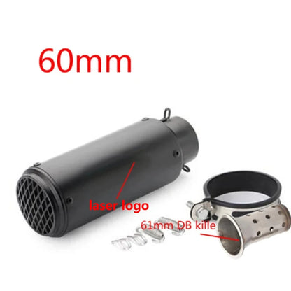 51/60Mm Universal Motorcycle Exhaust Inox Muffler Carbon Fiber Exhaust with DB Killer for Z900 R3 R25 MT07 MT09 R1 Z400 Z650