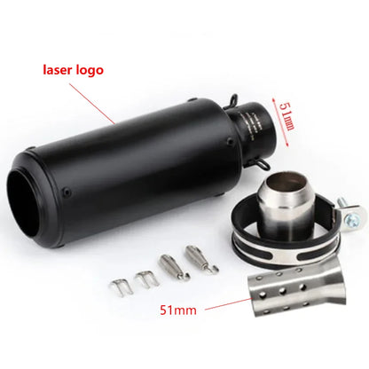 51/60Mm Universal Motorcycle Exhaust Inox Muffler Carbon Fiber Exhaust with DB Killer for Z900 R3 R25 MT07 MT09 R1 Z400 Z650