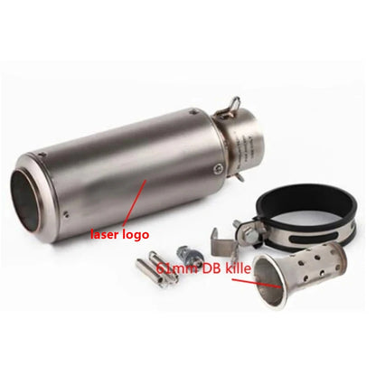 51/60Mm Universal Motorcycle Exhaust Inox Muffler Carbon Fiber Exhaust with DB Killer for Z900 R3 R25 MT07 MT09 R1 Z400 Z650