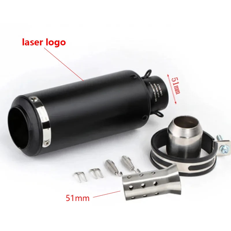 51/60Mm Universal Motorcycle Exhaust Inox Muffler Carbon Fiber Exhaust with DB Killer for Z900 R3 R25 MT07 MT09 R1 Z400 Z650