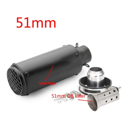 51/60Mm Universal Motorcycle Exhaust Inox Muffler Carbon Fiber Exhaust with DB Killer for Z900 R3 R25 MT07 MT09 R1 Z400 Z650