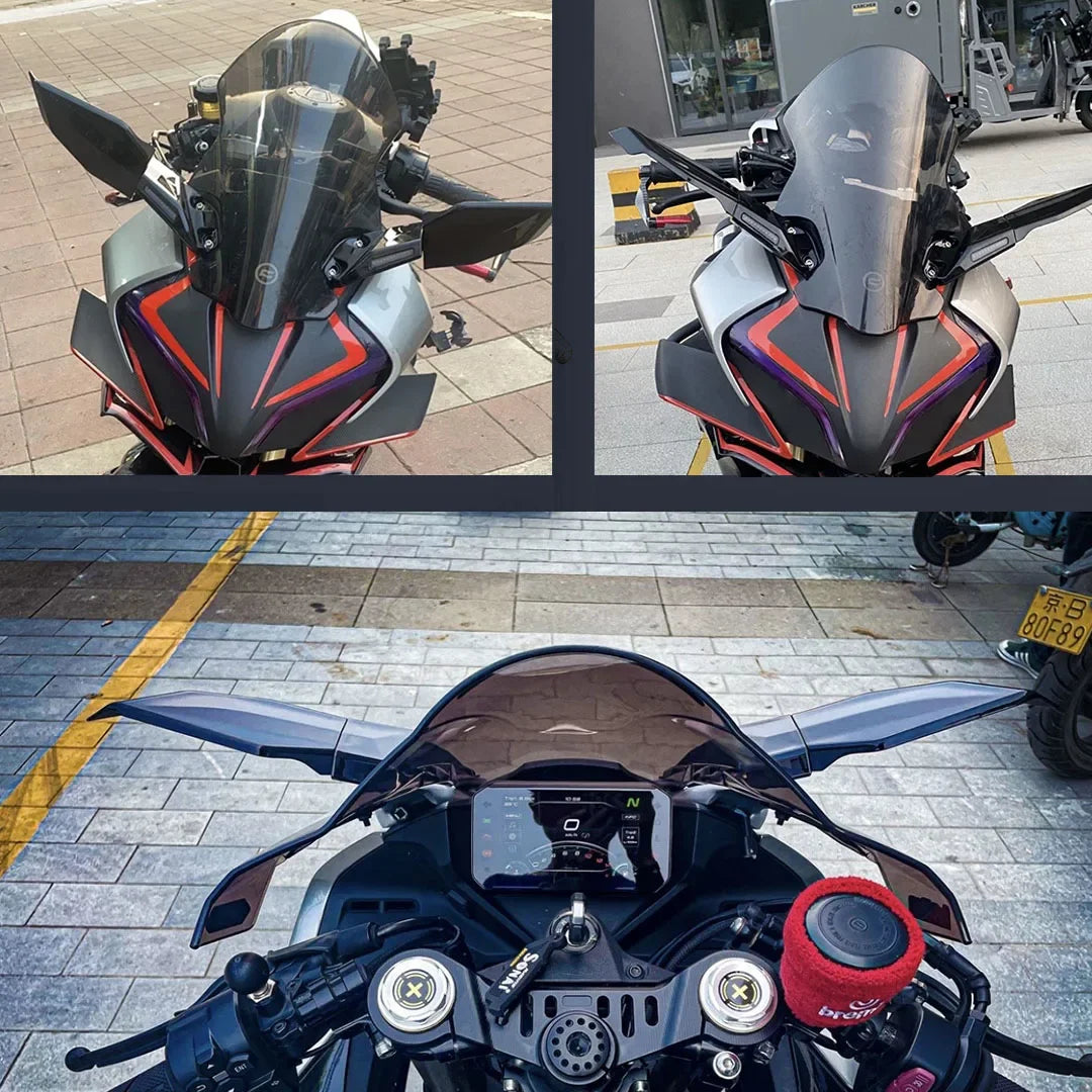 NEW for CF 450 SR 450SR Motorcycle Wind Wing Side Rearview Mirror with Turn Signal Lamp Motorcycle Mirror Accesorios