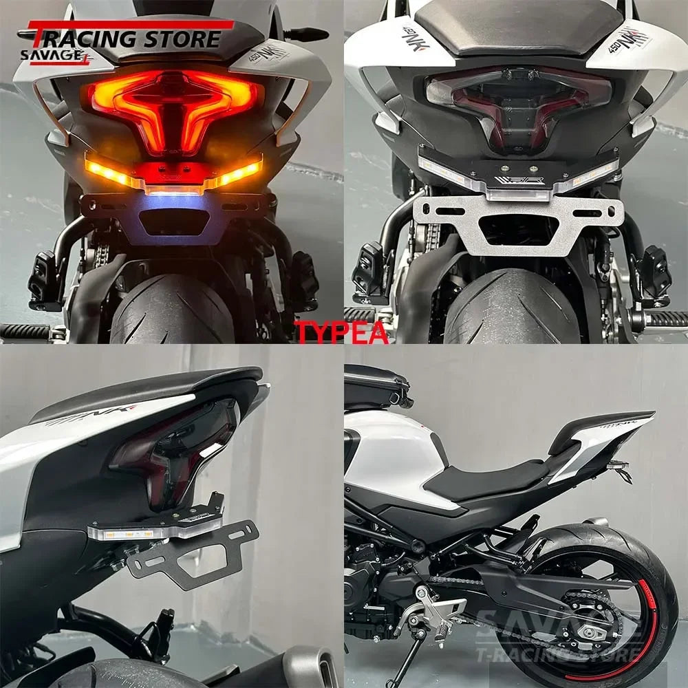 2025 for CFMOTO 450NK 450SR 450SS 450SRS 250SRS 300SR 300SS Tail Tidy Fender Eliminator License Plate Holder with Signal Light