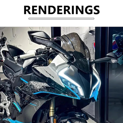 Motorcycle Parts Front Side Downforce Naked Spoilers Fixed Winglet Fairing Wings for CFMOTO 450SR 450 SR 2022-2023