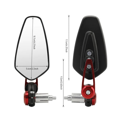 Universal Motorcycle Bar End Side Rearview Mirror Motorbike Bike Handlebar Rear View Mirrors Aluminum 7/8" 22Mm Moto Accessories